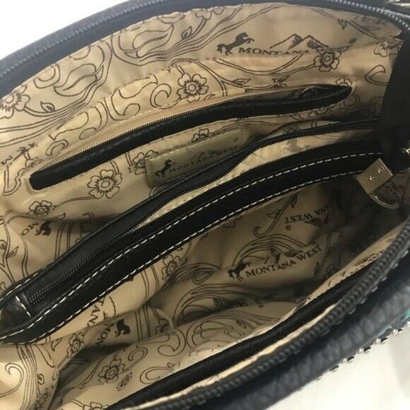 (Sold)Montana West Silver Turquoise Studded Purse - Picture 7 of 7